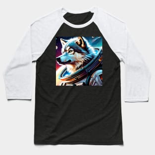 Wolf in Space Baseball T-Shirt